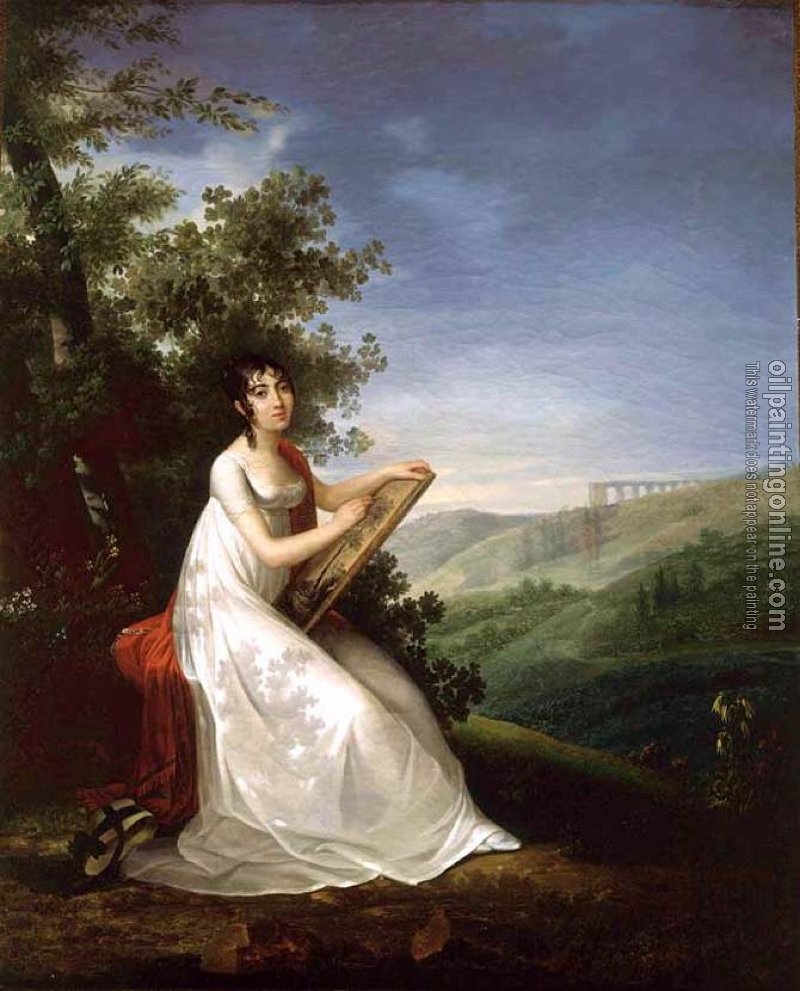 Francois-Joseph Kinsoen - Portrait of Adelie Auguie
